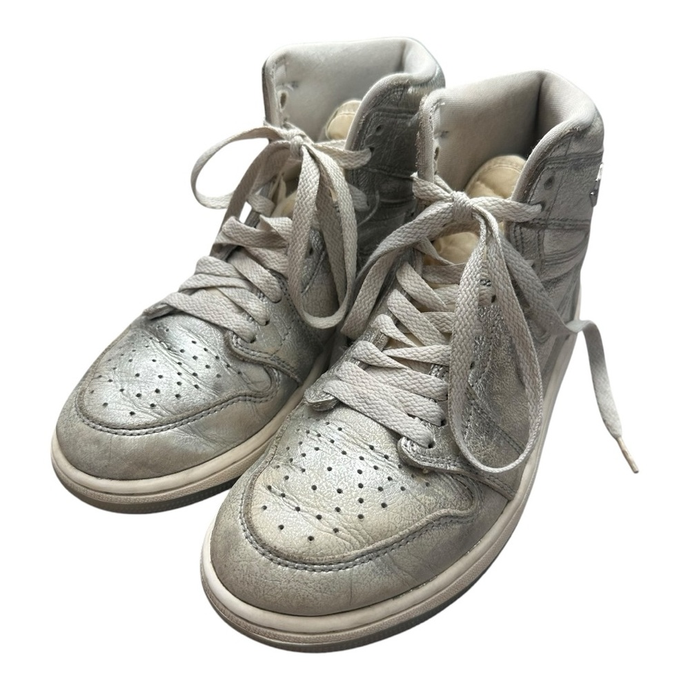 Jordan 1 Retro High OG Metallic Silver FN6622-001 Womens 8 Sneakers
